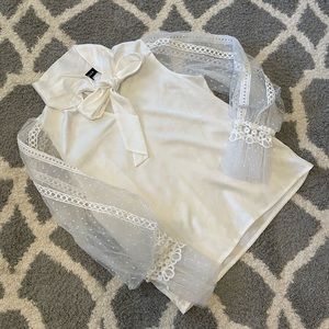 Parisian Silk & Lace Long Sleeve Top